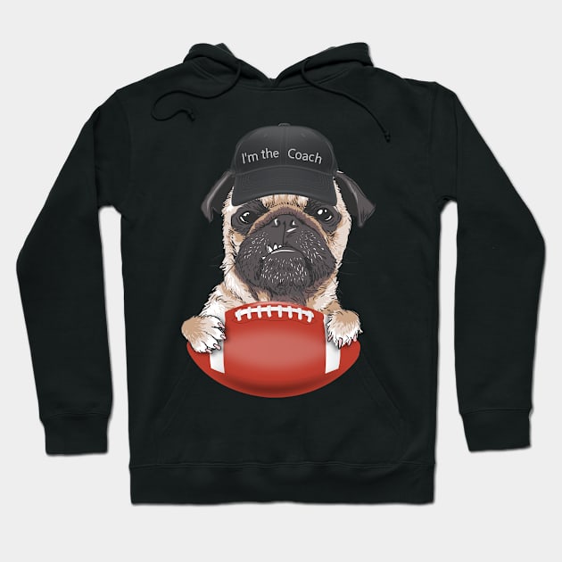 Funny Pug Coach T Shirt | Patriots Football Hoodie by MaryMas